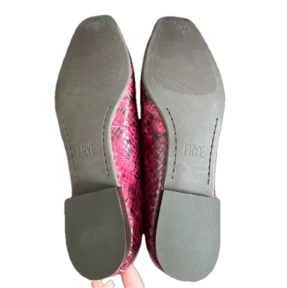 Frye NWOT Dana Leather Ballet Flats Multi Berry Reptile Print Size 6M - Picture 7 of 7